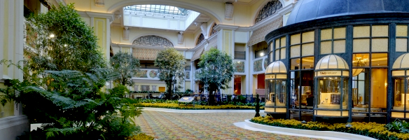 The lobby at Beau Rivage